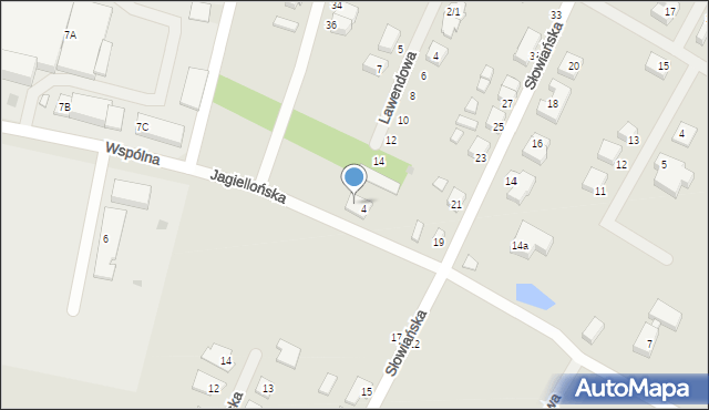 Pniewy, Jagiellońska, 6, mapa Pniewy