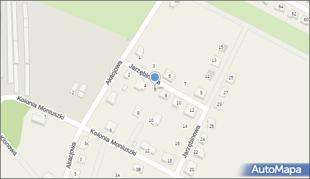 Podbrzezie Dolne, Jarzębinowa, 6, mapa Podbrzezie Dolne