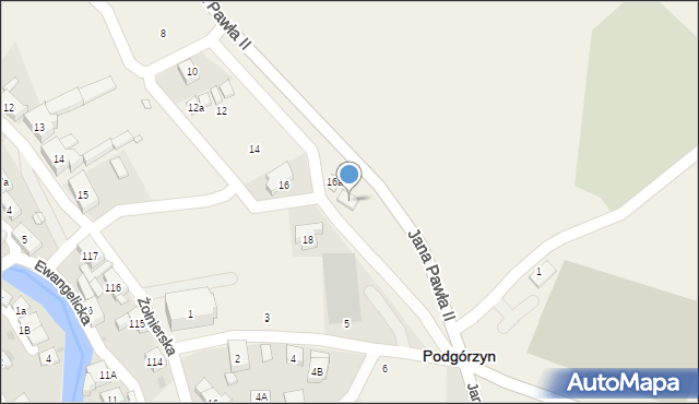 Podgórzyn, Jana Pawła II, 16b, mapa Podgórzyn