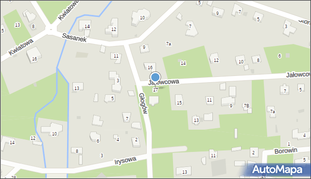 Podkowa Leśna, Jałowcowa, 17, mapa Podkowa Leśna