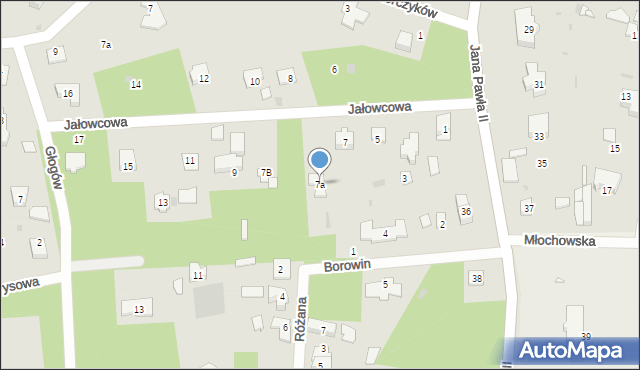 Podkowa Leśna, Jałowcowa, 7a, mapa Podkowa Leśna