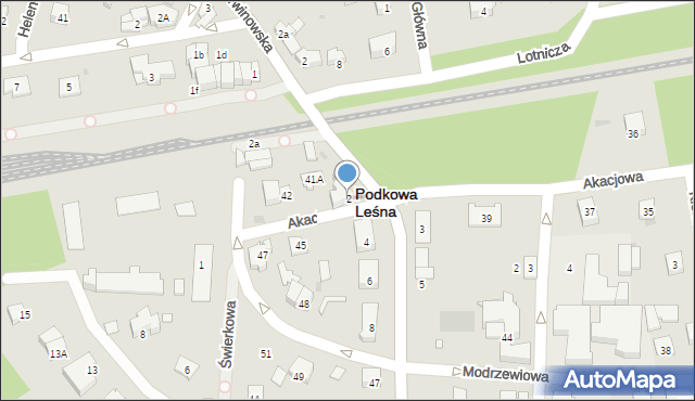 Podkowa Leśna, Jana Pawła II, 2, mapa Podkowa Leśna