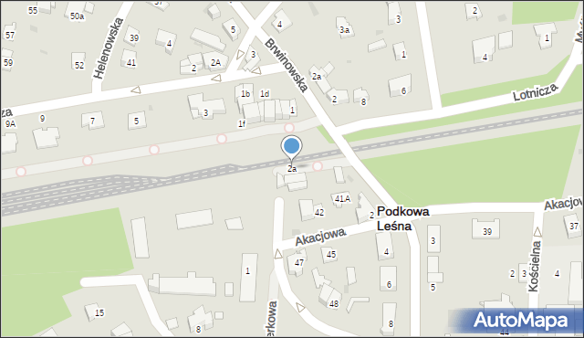 Podkowa Leśna, Jana Pawła II, 2a, mapa Podkowa Leśna