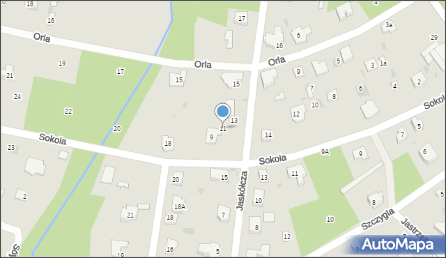 Podkowa Leśna, Jaskółcza, 11, mapa Podkowa Leśna