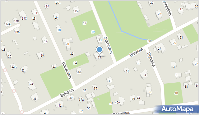 Podkowa Leśna, Jaworowa, 23, mapa Podkowa Leśna