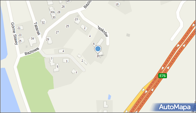 Pogórze, Jaskrów, 10, mapa Pogórze