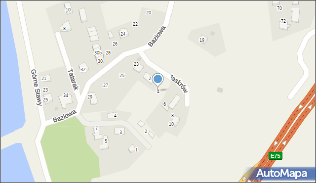 Pogórze, Jaskrów, 4, mapa Pogórze