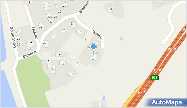 Pogórze, Jaskrów, 8, mapa Pogórze