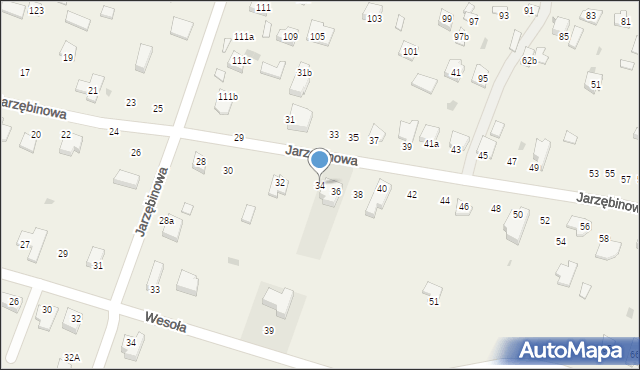 Pokrówka, Jarzębinowa, 34, mapa Pokrówka