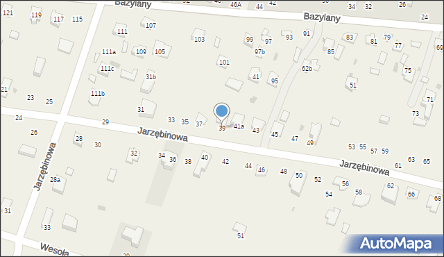 Pokrówka, Jarzębinowa, 39, mapa Pokrówka