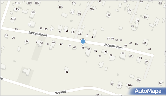 Pokrówka, Jarzębinowa, 48, mapa Pokrówka