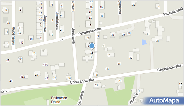 Polkowice, Jaśminowa, 1B, mapa Polkowice