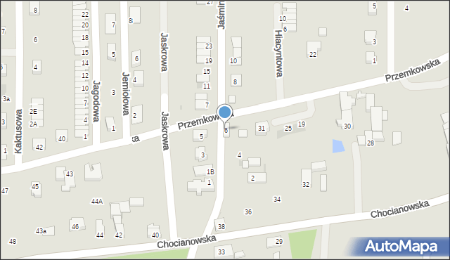 Polkowice, Jaśminowa, 6, mapa Polkowice