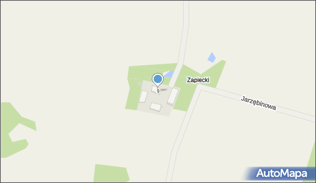 Pomieczyno, Jarzębinowa, 9, mapa Pomieczyno
