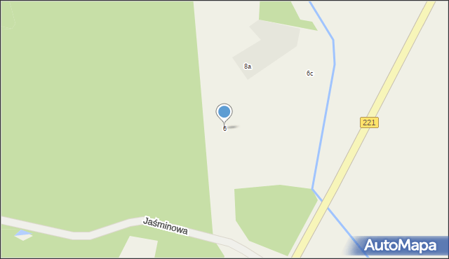 Pomlewo, Jaśminowa, 6, mapa Pomlewo