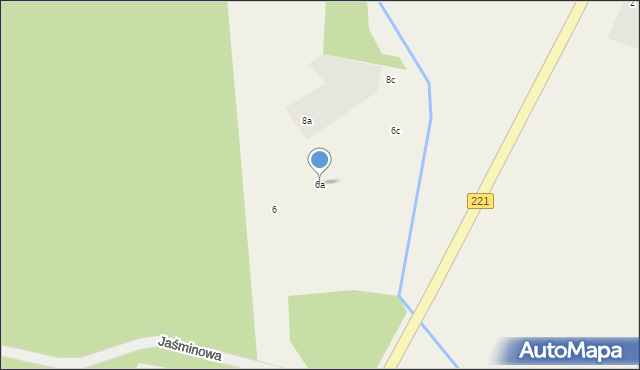 Pomlewo, Jaśminowa, 6a, mapa Pomlewo