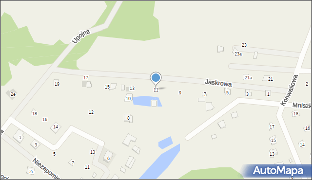 Popowo-Parcele, Jaskrowa, 11, mapa Popowo-Parcele