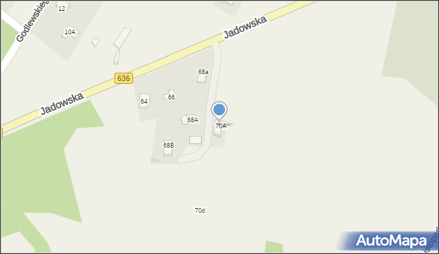 Postoliska, Jadowska, 70A, mapa Postoliska