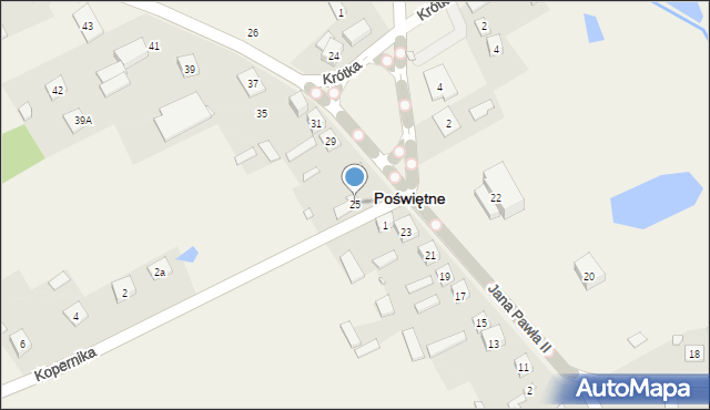 Poświętne, Jana Pawła II, 25, mapa Poświętne