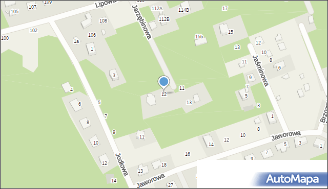 Potasze, Jarzębinowa, 12, mapa Potasze
