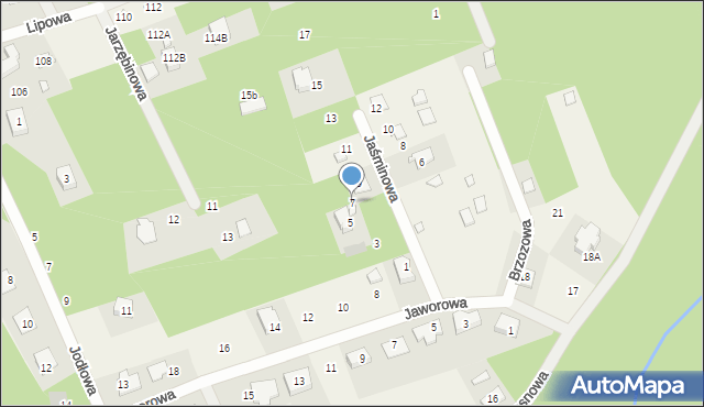 Potasze, Jaśminowa, 7, mapa Potasze