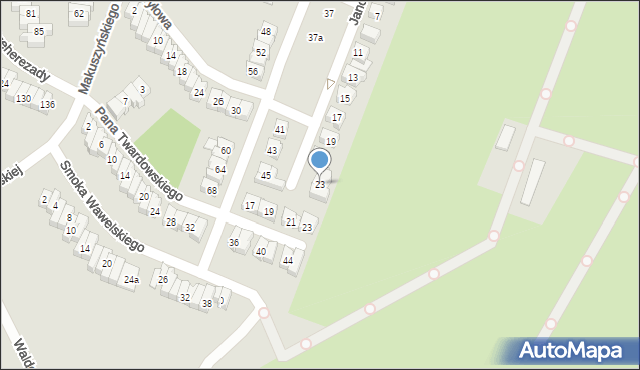 Poznań, Janosika, 23, mapa Poznania