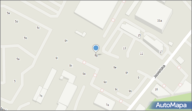 Poznań, Jasielska, 9g, mapa Poznania