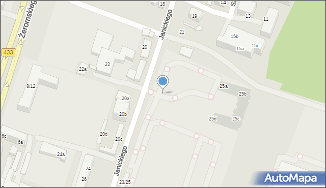 Poznań, Janickiego Klemensa, 23d, mapa Poznania