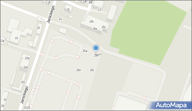 Poznań, Janickiego Klemensa, 25b, mapa Poznania