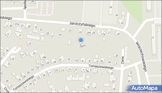 Poznań, Jaroczyńskiego Mariana, 21b, mapa Poznania