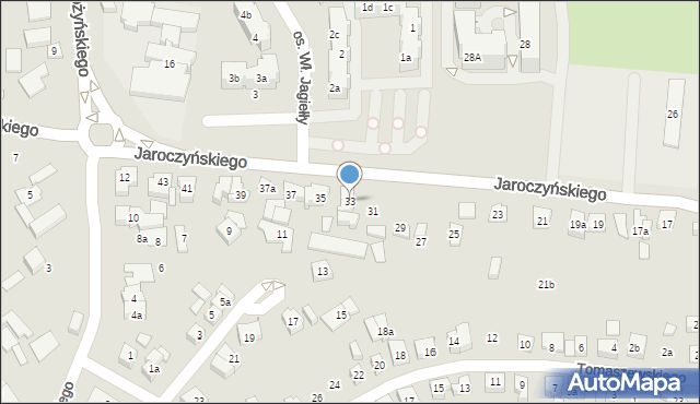 Poznań, Jaroczyńskiego Mariana, 33, mapa Poznania