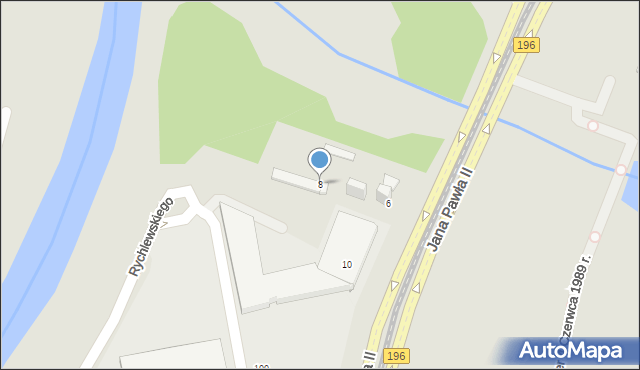 Poznań, Jana Pawła II, 8, mapa Poznania