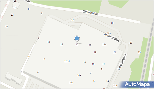 Poznań, Jaromińska, 15, mapa Poznania