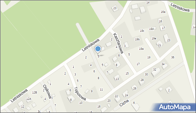 Prądocin, Jarzębinowa, 3, mapa Prądocin