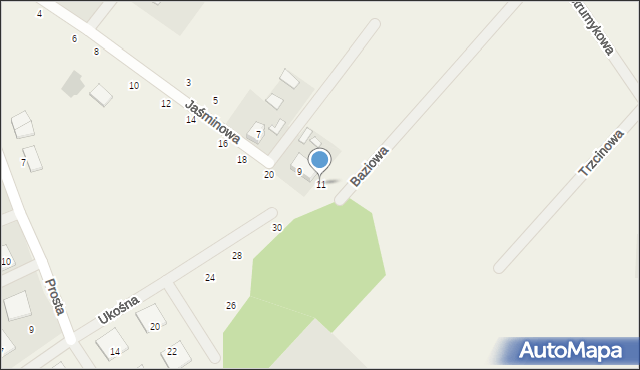 Prądocin, Jaśminowa, 11, mapa Prądocin