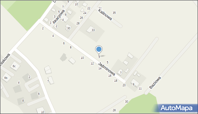 Prądocin, Jaśminowa, 3, mapa Prądocin