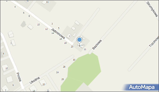 Prądocin, Jaśminowa, 9, mapa Prądocin