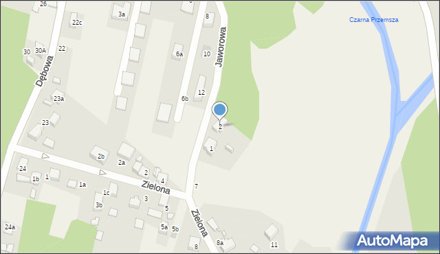 Preczów, Jaworowa, 2, mapa Preczów