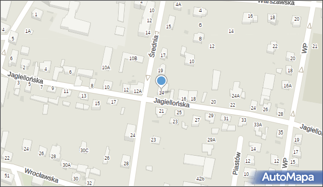 Prochowice, Jagiellońska, 14, mapa Prochowice