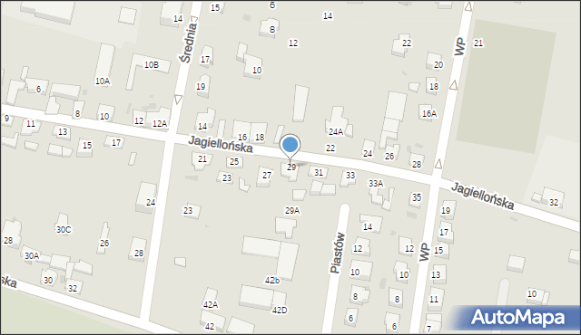 Prochowice, Jagiellońska, 29, mapa Prochowice