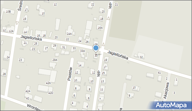 Prochowice, Jagiellońska, 35, mapa Prochowice