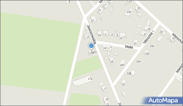 Prochowice, Jaworowska, 13A, mapa Prochowice