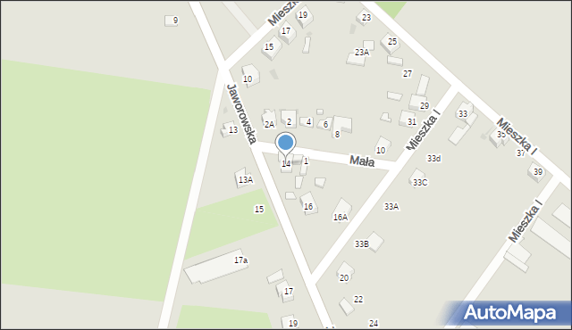 Prochowice, Jaworowska, 14, mapa Prochowice