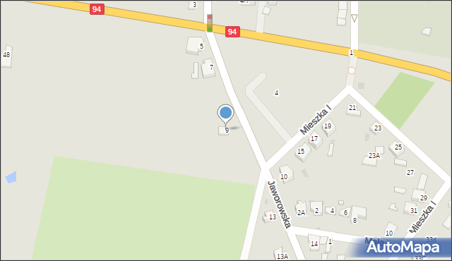 Prochowice, Jaworowska, 9, mapa Prochowice