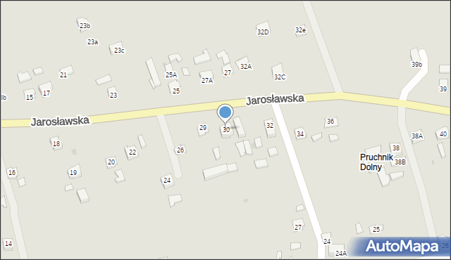 Pruchnik, Jarosławska, 30, mapa Pruchnik