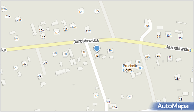 Pruchnik, Jarosławska, 34, mapa Pruchnik