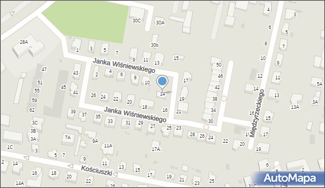 Pruszcz Gdański, Janka Wiśniewskiego, 14, mapa Pruszcz Gdański