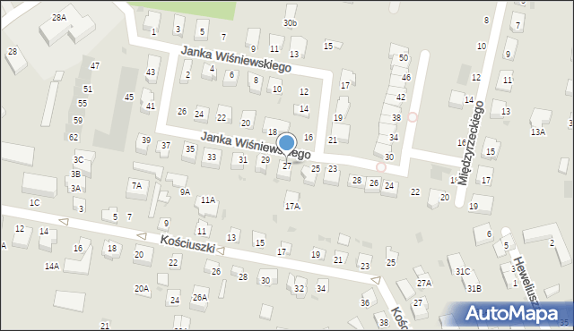 Pruszcz Gdański, Janka Wiśniewskiego, 27, mapa Pruszcz Gdański