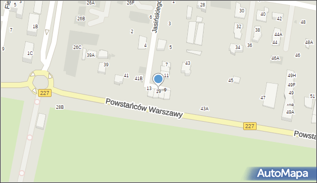 Pruszcz Gdański, Jasińskiego Jakuba, gen., 19, mapa Pruszcz Gdański