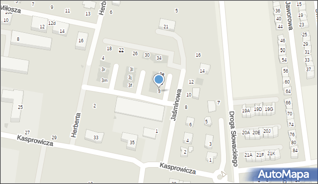 Pruszcz Gdański, Jaśminowa, 3, mapa Pruszcz Gdański